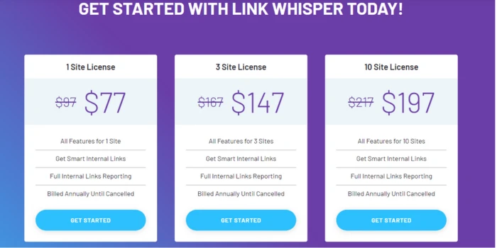 Link Whisper Pricing update