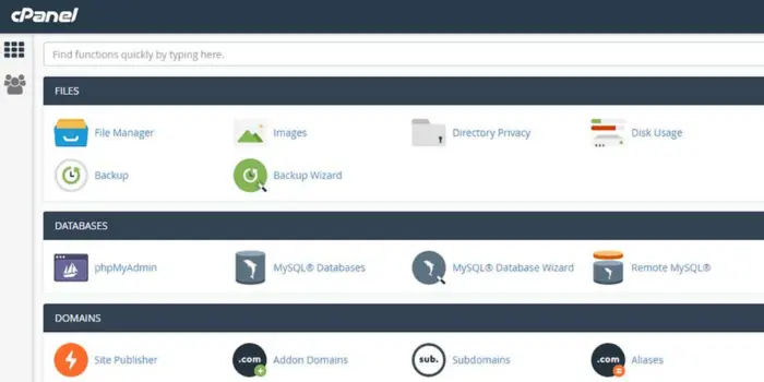 a2 hosting cPanel