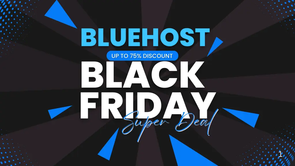 Bluehost Black Friday Deals