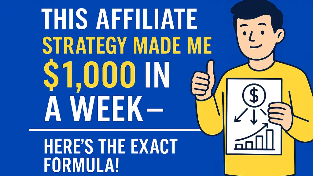 This Affiliate Strategy Made Me $1,000 in a Week — Here’s the Exact Formula!