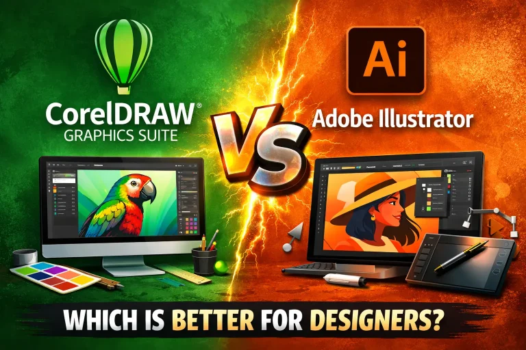 CorelDRAW vs Adobe Illustrator: Which is Better for Designers? (2026 Guide)