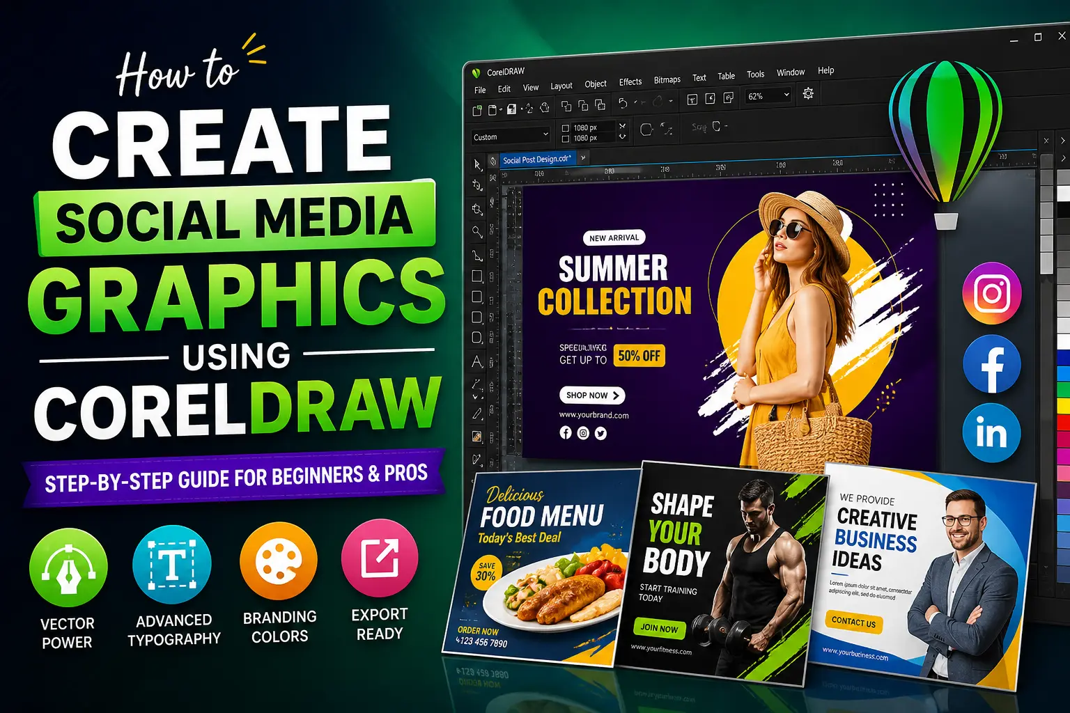 How to Create Social Media Graphics Using CorelDRAW (Step-by-Step Guide) 9 How to Create Social Media Graphics Using CorelDRAW
