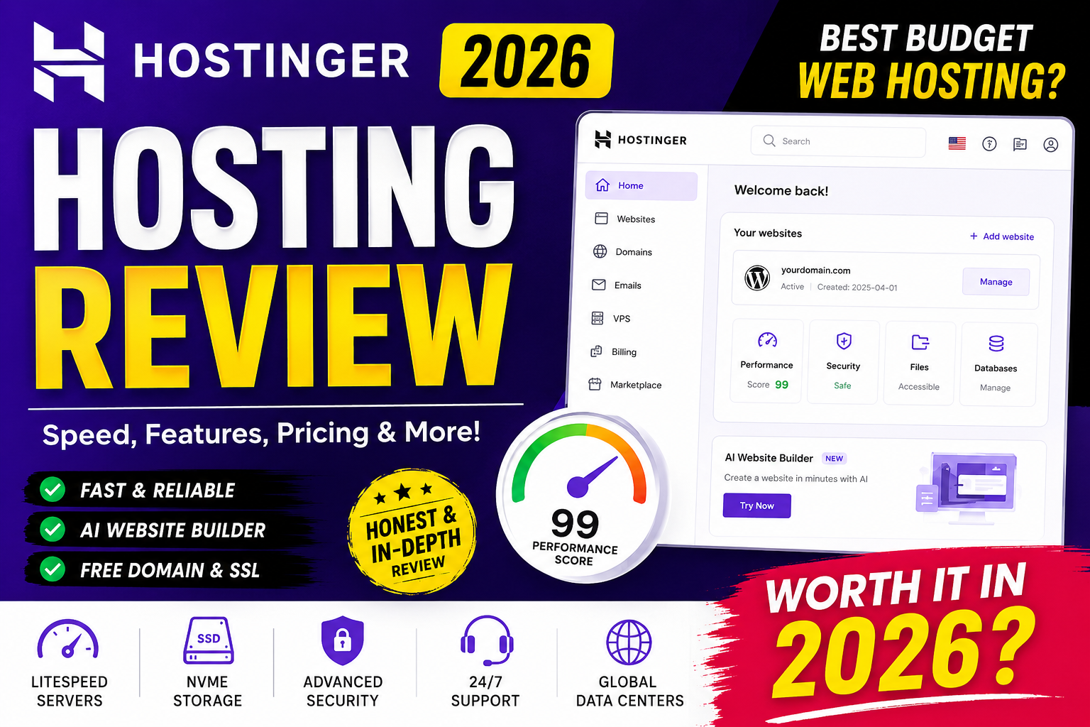 Hostinger Hosting Review 2026: Is It Still the Best Budget Web Hosting? Honest Performance, Pricing & Features Tested