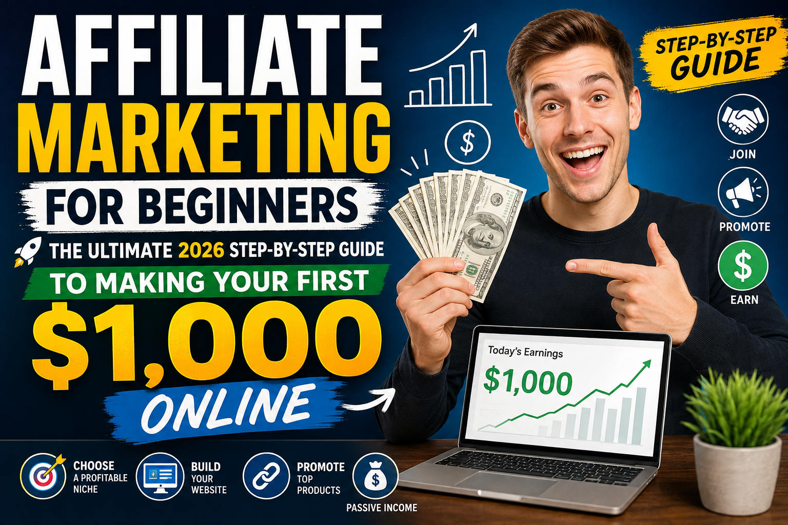 Affiliate Marketing for Beginners: The Ultimate 2026 Step-by-Step Guide to Making Your First $1,000 Online
